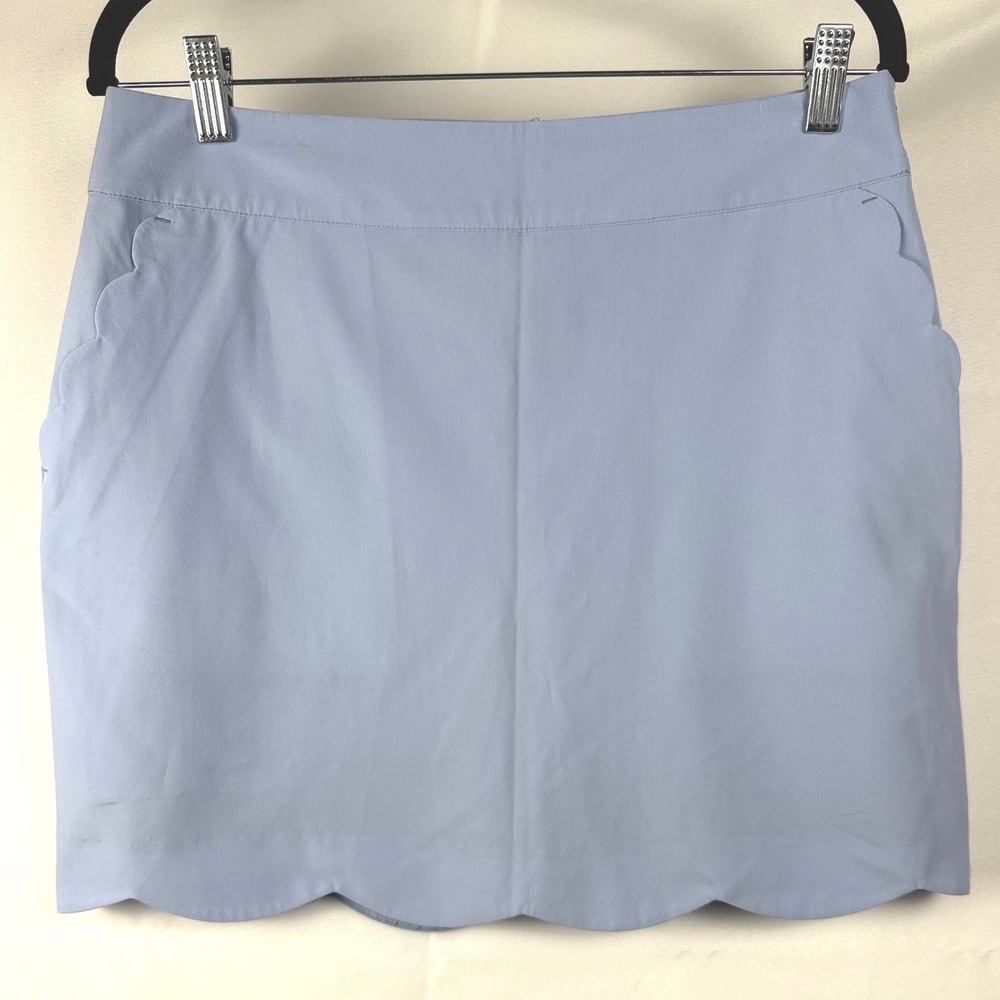 Vineyard Vines Womens 10 Scallop Skort Calm Waters Blue Performance Golf Preppy